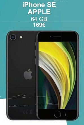 Promoties Iphone se apple 64 gb - Apple - Geldig van 01/05/2024 tot 31/05/2024 bij Cora