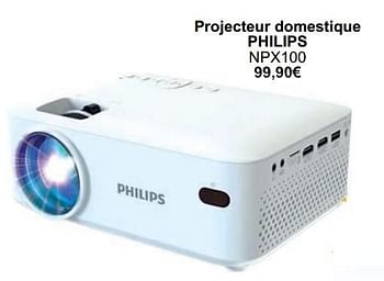Promoties Projecteur domestique philips npx100 - Philips - Geldig van 01/05/2024 tot 31/05/2024 bij Cora