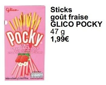 Promotions Sticks goût fraise glico pocky - GLICO - Valide de 01/05/2024 à 31/05/2024 chez Cora