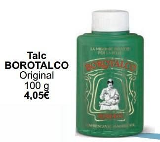 Promotions Talc borotalco original - Borotalco - Valide de 01/05/2024 à 31/05/2024 chez Cora