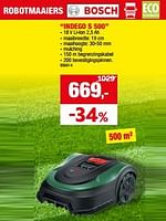 Promoties Bosch robotmaaiers indego s 500 - Bosch - Geldig van 01/05/2024 tot 21/05/2024 bij Hubo