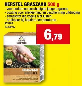 Promotions Herstel graszaad - Fortus - Valide de 01/05/2024 à 21/05/2024 chez Hubo