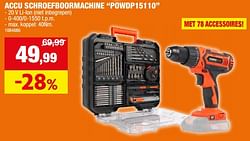 Powerplus accu schroefboormachine powdp15110