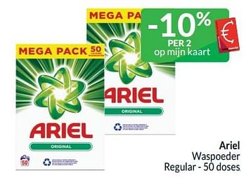 Promotions Ariel waspoeder regular - Ariel - Valide de 01/05/2024 à 31/05/2024 chez Intermarche
