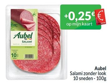 Promotions Aubel salami zonder look - Aubel - Valide de 01/05/2024 à 31/05/2024 chez Intermarche