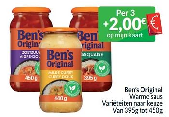 Promotions Ben’s original warme saus - Ben'Original - Valide de 01/05/2024 à 31/05/2024 chez Intermarche
