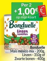 Promoties Bonduelle maïs mexico mix, linzen of zwarte bonen - Bonduelle - Geldig van 01/05/2024 tot 31/05/2024 bij Intermarche