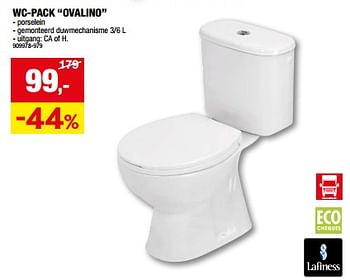 Promotions Wc pack ovalino - Lafiness - Valide de 01/05/2024 à 21/05/2024 chez Hubo