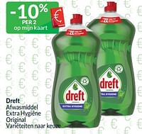 Promoties Dreft afwasmiddel extra hygiëne original - Dreft - Geldig van 01/05/2024 tot 31/05/2024 bij Intermarche