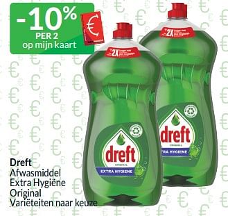 Promotions Dreft afwasmiddel extra hygiëne original - Dreft - Valide de 01/05/2024 à 31/05/2024 chez Intermarche