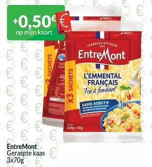 Promoties Entremont geraspte kaas - Entre Mont - Geldig van 01/05/2024 tot 31/05/2024 bij Intermarche