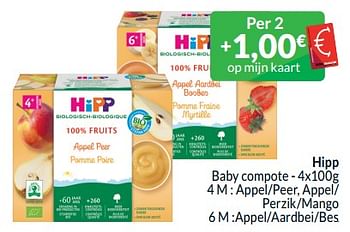 Promoties Hipp baby compote - Hipp - Geldig van 01/05/2024 tot 31/05/2024 bij Intermarche