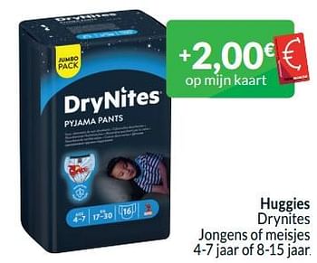 Promoties Huggies drynites jongens of meisjes - Huggies - Geldig van 01/05/2024 tot 31/05/2024 bij Intermarche