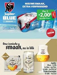 Jupiler blue - 3,3% of triple karmeliet-Huismerk - Intermarche
