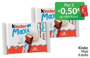 Promotions Kinder maxi - Kinder - Valide de 01/05/2024 à 31/05/2024 chez Intermarche