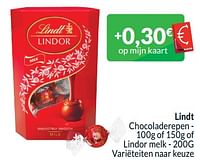 Lindt chocoladerepen of lindor melk-Lindt