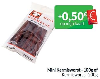 Promotions Mini kermisworst of kermisworst - Produit maison - Intermarche - Valide de 01/05/2024 à 31/05/2024 chez Intermarche