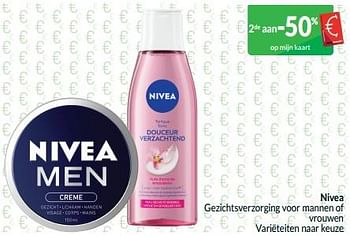 Promotions Nivea gezichtsverzorging voor mannen of vrouwen - Nivea - Valide de 01/05/2024 à 31/05/2024 chez Intermarche
