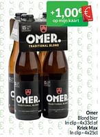 Promoties Omer blond bier of kriek max - Huismerk - Intermarche - Geldig van 01/05/2024 tot 31/05/2024 bij Intermarche