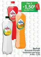 Promoties Spa fruit bruisende limonade - Spa - Geldig van 01/05/2024 tot 31/05/2024 bij Intermarche
