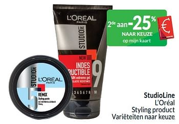 Promotions Studioline l’oréal styling product - L'Oreal Paris - Valide de 01/05/2024 à 31/05/2024 chez Intermarche
