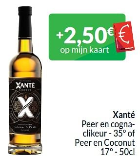 Promotions Xanté peer en cognaclikeur - 35° of peer en coconut 17° - Xante - Valide de 01/05/2024 à 31/05/2024 chez Intermarche