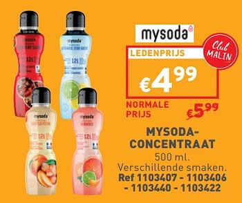 Promotions Mysoda concentraat - Mysoda - Valide de 02/05/2024 à 06/05/2024 chez Trafic