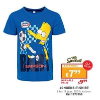 Promoties Jongens-t-shirt - The Simpsons - Geldig van 02/05/2024 tot 06/05/2024 bij Trafic