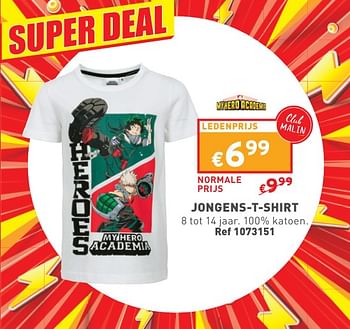 Promoties Jongens-t-shirt - My Hero Academia - Geldig van 02/05/2024 tot 06/05/2024 bij Trafic