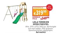 Promotions Lola toren en speeltoestel - Produit maison - Trafic  - Valide de 02/05/2024 à 06/05/2024 chez Trafic
