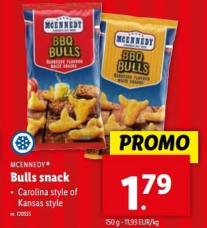Promotions Bulls snack - Mcennedy - Valide de 08/05/2024 à 14/05/2024 chez Lidl