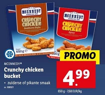 Promoties Crunchy chicken bucket - Mcennedy - Geldig van 08/05/2024 tot 14/05/2024 bij Lidl
