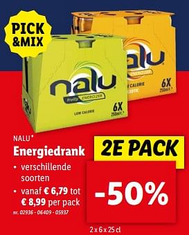 Promotions Energiedrank - Nalu - Valide de 08/05/2024 à 14/05/2024 chez Lidl