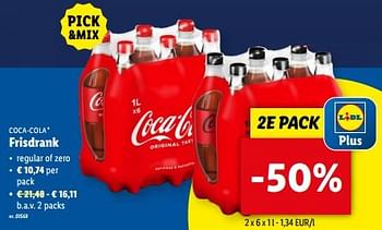 Promotions Frisdrank - Coca Cola - Valide de 08/05/2024 à 14/05/2024 chez Lidl
