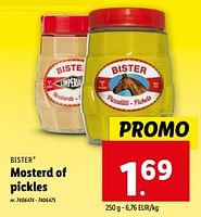 Promoties Mosterd of pickles - Bister - Geldig van 08/05/2024 tot 14/05/2024 bij Lidl