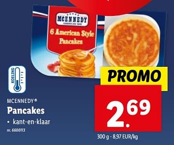 Promoties Pancakes - Mcennedy - Geldig van 08/05/2024 tot 14/05/2024 bij Lidl