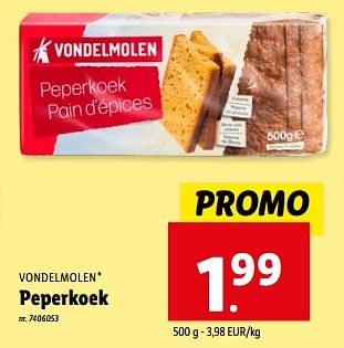 Promoties Peperkoek - Vondelmolen - Geldig van 08/05/2024 tot 14/05/2024 bij Lidl