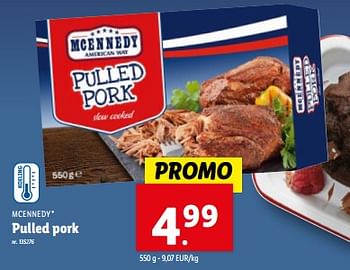 Promotions Pulled pork - Mcennedy - Valide de 08/05/2024 à 14/05/2024 chez Lidl