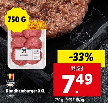 Promoties Rundhamburger xxl - Huismerk - Lidl - Geldig van 08/05/2024 tot 14/05/2024 bij Lidl