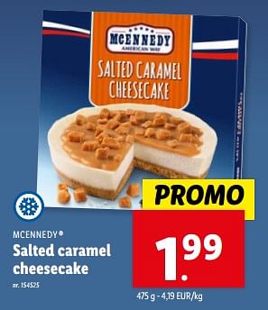 Promoties Salted caramel cheesecake - Mcennedy - Geldig van 08/05/2024 tot 14/05/2024 bij Lidl