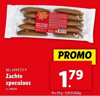 Promotions Zachte speculoos - Bel Appétit - Valide de 08/05/2024 à 14/05/2024 chez Lidl