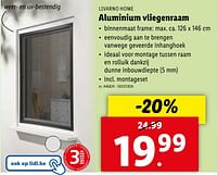Promoties Aluminium vliegenraam - Livarno - Geldig van 08/05/2024 tot 14/05/2024 bij Lidl