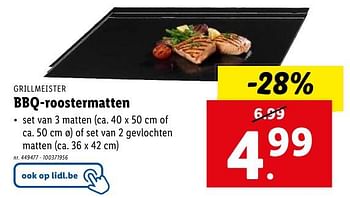Promoties Bbq-roostermatten - Grill Meister - Geldig van 08/05/2024 tot 14/05/2024 bij Lidl