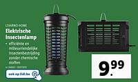 Promoties Elektrische insectenlamp - Livarno - Geldig van 08/05/2024 tot 14/05/2024 bij Lidl