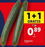 Promoties Komkommer - Huismerk - Lidl - Geldig van 08/05/2024 tot 14/05/2024 bij Lidl