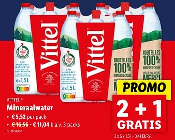 Promotions Mineraalwater - Vittel - Valide de 08/05/2024 à 14/05/2024 chez Lidl