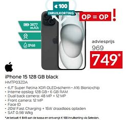 Apple iphone 15 128 gb black hmtp03zda
