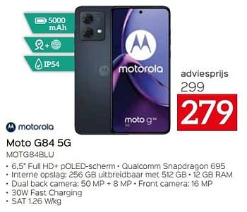 Promoties Motorola moto g84 5g motg84blu - Motorola - Geldig van 26/04/2024 tot 31/05/2024 bij Selexion