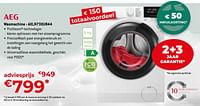 Promoties Aeg wasmachine - axlr73xu844 - AEG - Geldig van 26/04/2024 tot 31/05/2024 bij Exellent