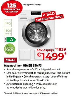 Miele wasmachine - miwei895wps